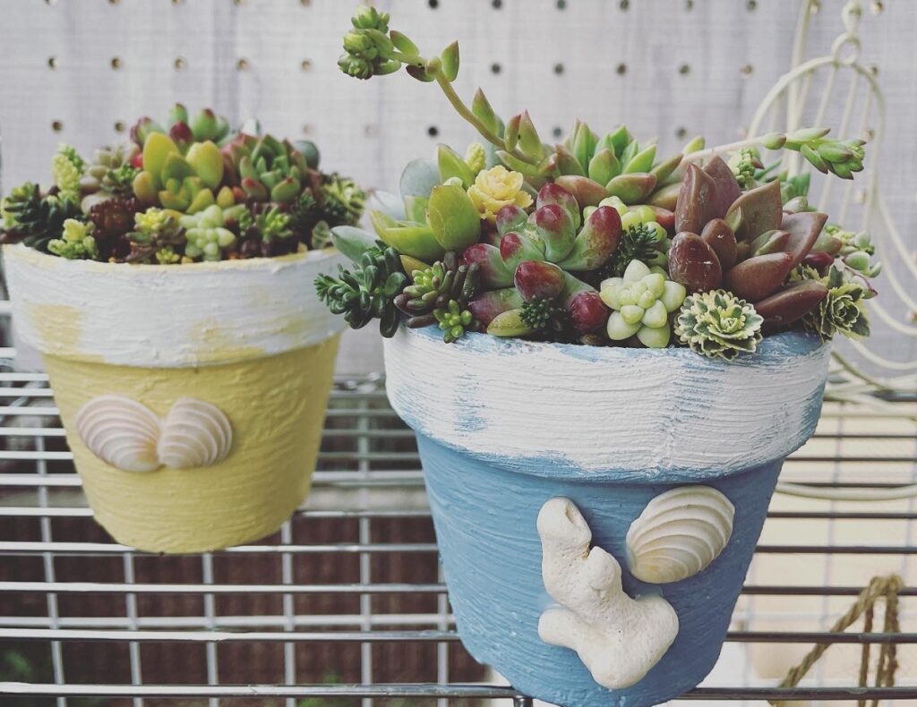 手作り(DIY)を楽しむ塗料♥ミルクペイントで作る『海のリメイク鉢』